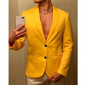 Canary yellow Zara blazer . Unisex